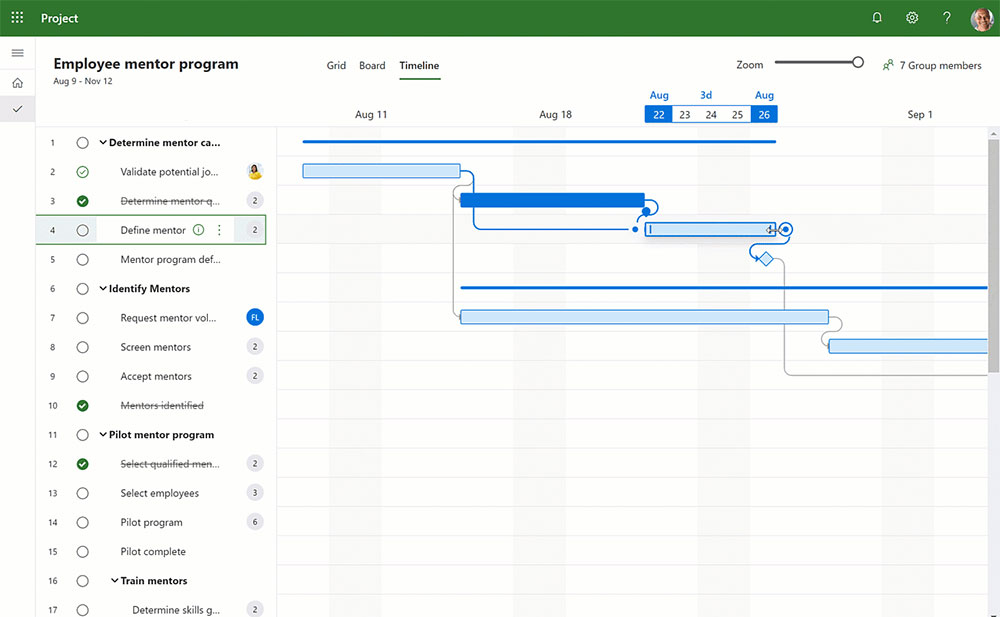 Projectino MS Project